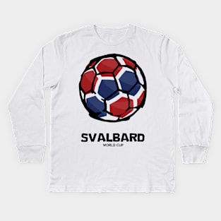 Svalbard Football Country Flag Kids Long Sleeve T-Shirt